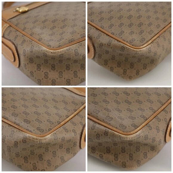 GUCCI Micro GG Supreme Web Sherry Line Shoulder Bag PVC Beige Red Auth th5563 - Picture 16 of 16